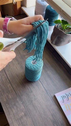 0096_Make a mini macrame plant hanger for your propagated plants! 🌱 • Full tutorial for this plant hanger is available on my YouTube • YouTube link is loc | Macrame Projects