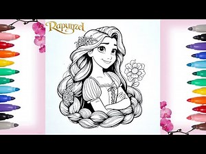 Rapunzel Coloring Page | Tangled | Disney Princess Rapunzel