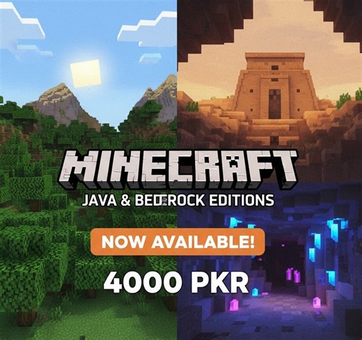 Minecraft Pakistan✅ | Minecraft Java & Bedrock Editions - Now Available | Facebook