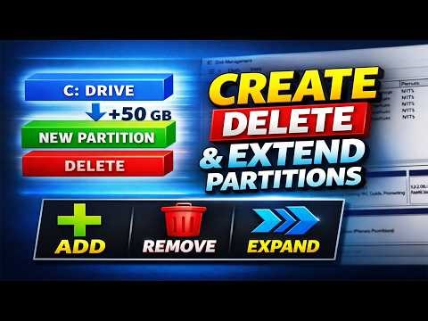 How to Create, Delete & Extend Partition in Windows 10/11 (Step-by-Step Guide)