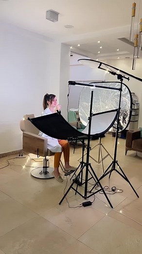 Professional Photoshoot Setup in a Studio