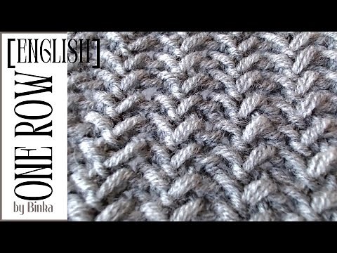 [English] How to knit the easiest one-row repeat reversible knitting pattern. #knitting #stitch