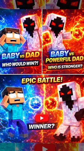 Baby vs Evil Dad in Minecraft! 😱