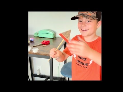 Jack Makes a DIY Spear with Cardboard and Sticks | Fun Craft Time with Jack & Khloe ✂️