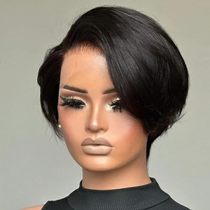 Pixie Cut Human Hair Wig: 13x4 Lace Front, Remy Hair - Etsy