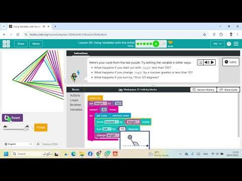 Lesson 26 Using Variables with the Artist 6