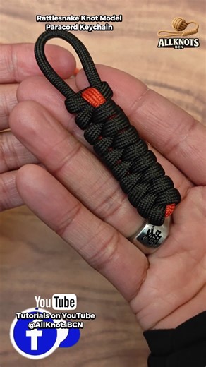 Rattlesnake Knot Model Paracord Keychain. Llavero Modelo Rattlesnake. #Paracord550 #ParacordProjects #Paracord #AllKnotsBCN Track: Always Moving Forward. Music by https://www.fiftysounds.com | All Knots BCN