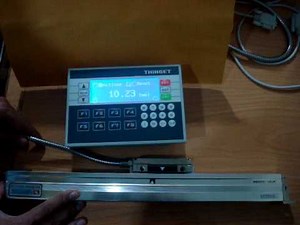 ENCODER LINEAL con Plc Xinje para medir en máquinas CNC torno o fresadora www.TechDesign.com.ec