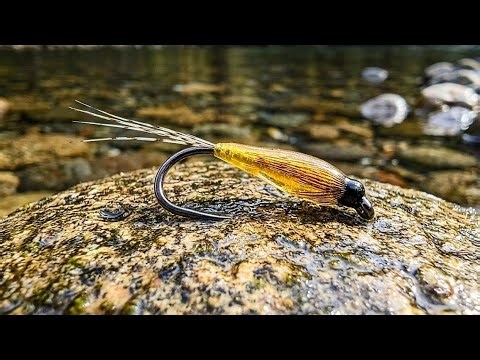 How to tie Perdigon style yellow mayfly nymph. Fly tying tutorial.