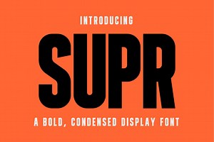 SUPR - Bold Condensed Display Font, a Sans Serif Font by BfredDesign