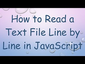 How to Read a Text File Line by Line in JavaScript
