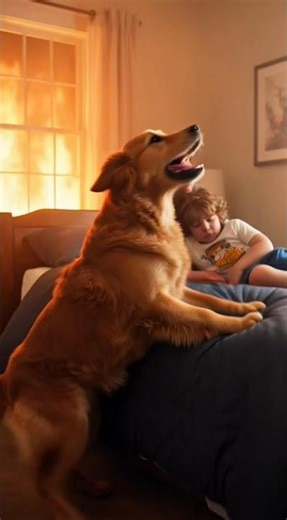 DOG SAVES FAMILY!!!!!😯#shorts