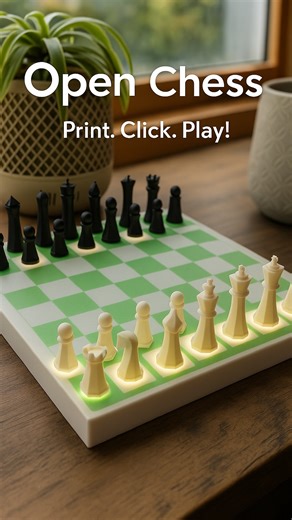 Concept Bytes on Instagram: "We play Chess, you’re playing checkers 😉 #engineering #3dprinting #chess #bambulab Comment “chess” below and I’ll send you all the information you need to get started building! Or all the information is linked in my bio!"