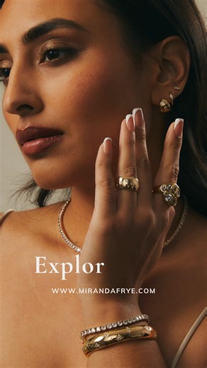 1.8K views | Introducing our NEW Holiday Arrivals. Inspired by starlit nights and vintage glamour. The Lunette Huggie, Celeste Ring, and Celeste Cuff — designed to reflect the light of the season. | Miranda Frye | Facebook