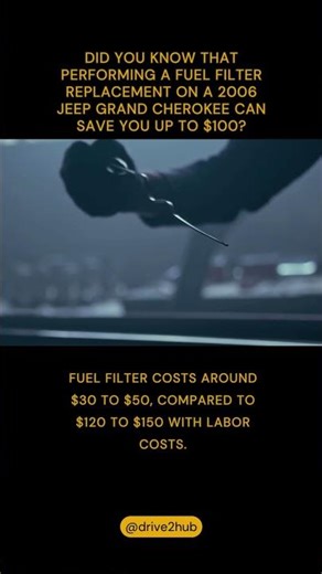 Did you know that performing a fuel filter replacement on a 2006 Jeep Grand Cherokee.