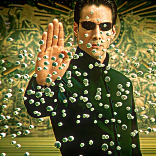 With a single gesture, he made the bullets freeze in midair 😎🔫 | The Matrix Reloaded (2003) #edit