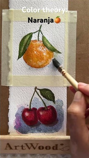 Watercolor tangerine tutorial 🍊#watercolortutorial #watercolor #acuarela #color