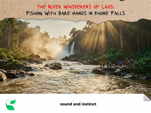 The River Whisperers of Laos, fishing With Bare Hands at Khone Phapheng Falls. On the wild rapids of the Mekong, where the water roars and the jungle mist lingers, Lao fishermen reclaim an ancient art: silvery fish, cold currents, and bare handed skill. Here, survival is poetry and every catch tells a story of tradition, nature, and quiet harmony. #KhoneFalls #Laos #MekongRiver #LaosTravel #SoutheastAsia #RiverFishing #BareHandsFishing #TraditionalFishing #NaturePhotography #TravelPhotography #W