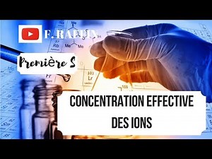 Concentration effective des ions en solution