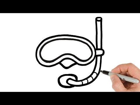 How to Draw a Snorkel Easy | Easy Things Drawing