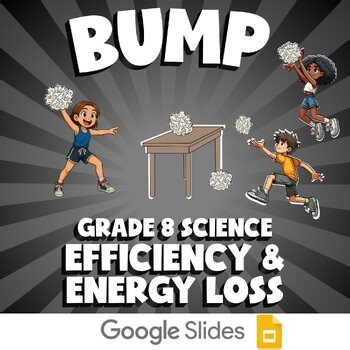 Efficiency & Energy Loss BUMP Science Game | No Prep Grade 8 Review