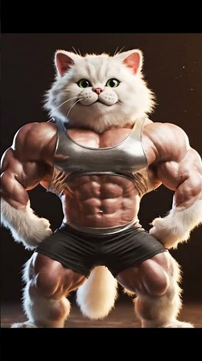 Bodybuilder Meow Dance 💃🔥 | Funny Cat Short | ASMR Vibes