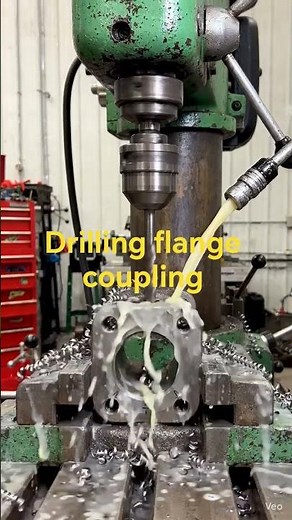 drilling flange coupling #machinist #cncmachinist #machining #turning #flangecoupling