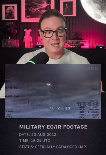This video shows U.S. military–captured electro-optical - infrared (EO-IR) footage recorded on August 23, 2012, at 18-21 UTC. The footage was officially documented and cataloged within U.S. Intelligence Community investigations as UAP (Unidentified Anomalous Phenomena). The objects are described in official materials as “orbs in formation.” This terminology is descriptive, not interpretive, and reflects unresolved identification at the time of review. The footage was publicly released by Jeremy 