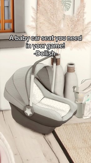 Functional Baby Car Seat for Sims 4 Gameplay