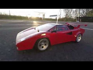 Tamiya TT01 Lamborghini Countach LP500S, First ride after 18 Years in a Box