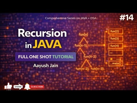 Java DSA Series #14 | Recursion in Java (One shot)