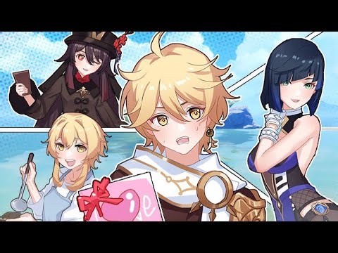 [Genshin Impact] Traveler: I just wanted to spend a nice Valentine’s Day with my Harem!!!