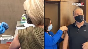 News 8 Anchor Ann Nyberg and Joe Furey Meteorologist both got their first dose of the COVID vaccine! Educators and Connecticut residents ages 55 and up are eligible to get the shot, as well as frontline workers and nursing home residents & staff. Thank you Yale New Haven Hospital & Hartford HealthCare. | WTNH News 8