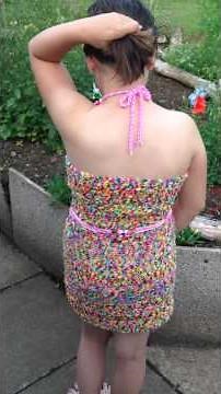 Loom Band Dress - Final Video - The Dress is Complete !