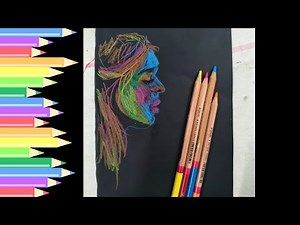 Colour pencil sketch //portrait tutorial//step by step for beginners