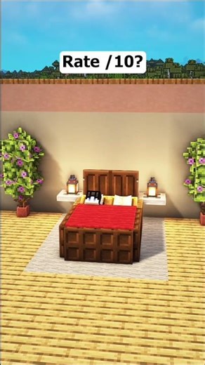 Minecraft Realistic Bed 🛏️ #minecraft #shorts