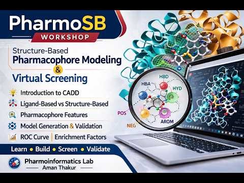 Structure-Based Pharmacophore Modeling, Screening & Validation (ROC & EF) II Explained from basics I