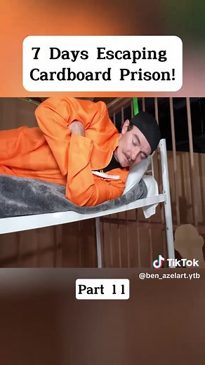 7 Days Escaping Cardboard Prison!-Part 11#Prison #unspeakable #prank #funny #vlog #challenge #fyp #foryoupage
