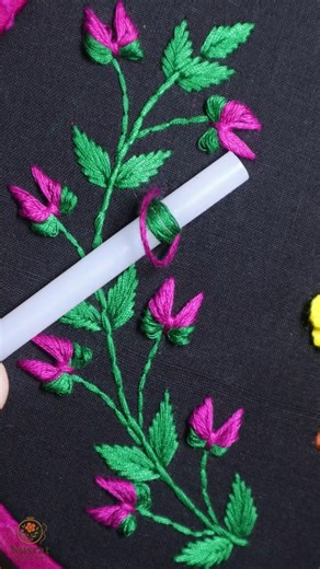 Floral Vine Embroidery Design