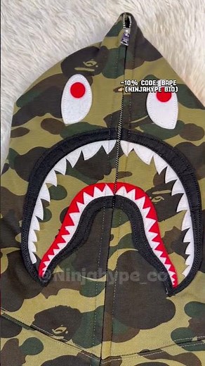 Still one of the hardest Bape Shark Hoodies ever made 💚🦈 Grab yours through Ninjahype bio #bape