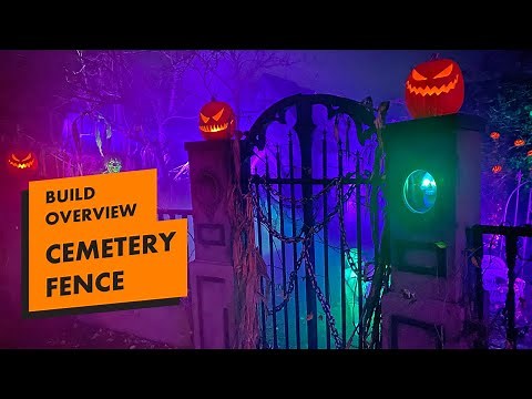 How to make a Cemetery Fence - build overview, tips and see the graveyard in action on Halloween!