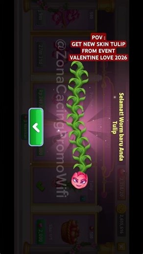 POV Get New Skin Tulip Valentine 2026 Event Vs Smile Photo Loly #WormsZone#InfoHargaPromoWifi#XLSatu
