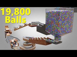 19,800 Colorful Balls Marble Run Loop animation V16