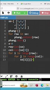 Code python nhanh nhất - Sắp xếp List 2 chiều - Học Python cơ bản đến nâng cao