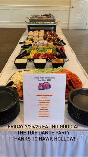 FRIDAY 7/25/25 EATING GOOD AT THE TGIF DANCE Party $20 CASH @HAWK HOLLOW Thanks to Hawk Hollow Golf Course and Banquet Facilities | TGIF Dance Party | Facebook