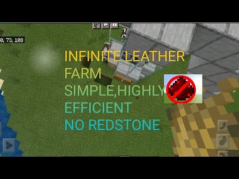 Easiest Way To Make An Infinite Leather Farm In Minecraft. Super Easy Method No Redstone Use!! 🤩🤩