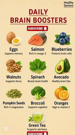 10 Brain-Boosting Foods Every Senior Should Eat After 60 | Improve Memory Naturally