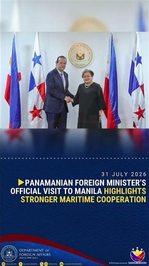 Panamanian Foreign Minister’s Official Visit to Manila Highlights Stronger Maritime Cooperation