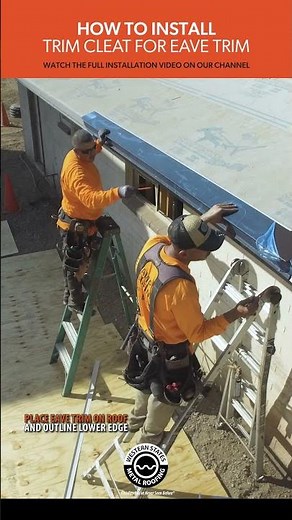 Trim Cleat for Eave Trim Standing Seam Metal Roofing