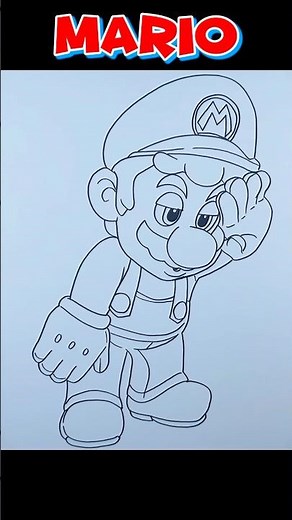 TIRED MARIO DRAWING TUTORIAL #supermario #mario #mariobros #shots